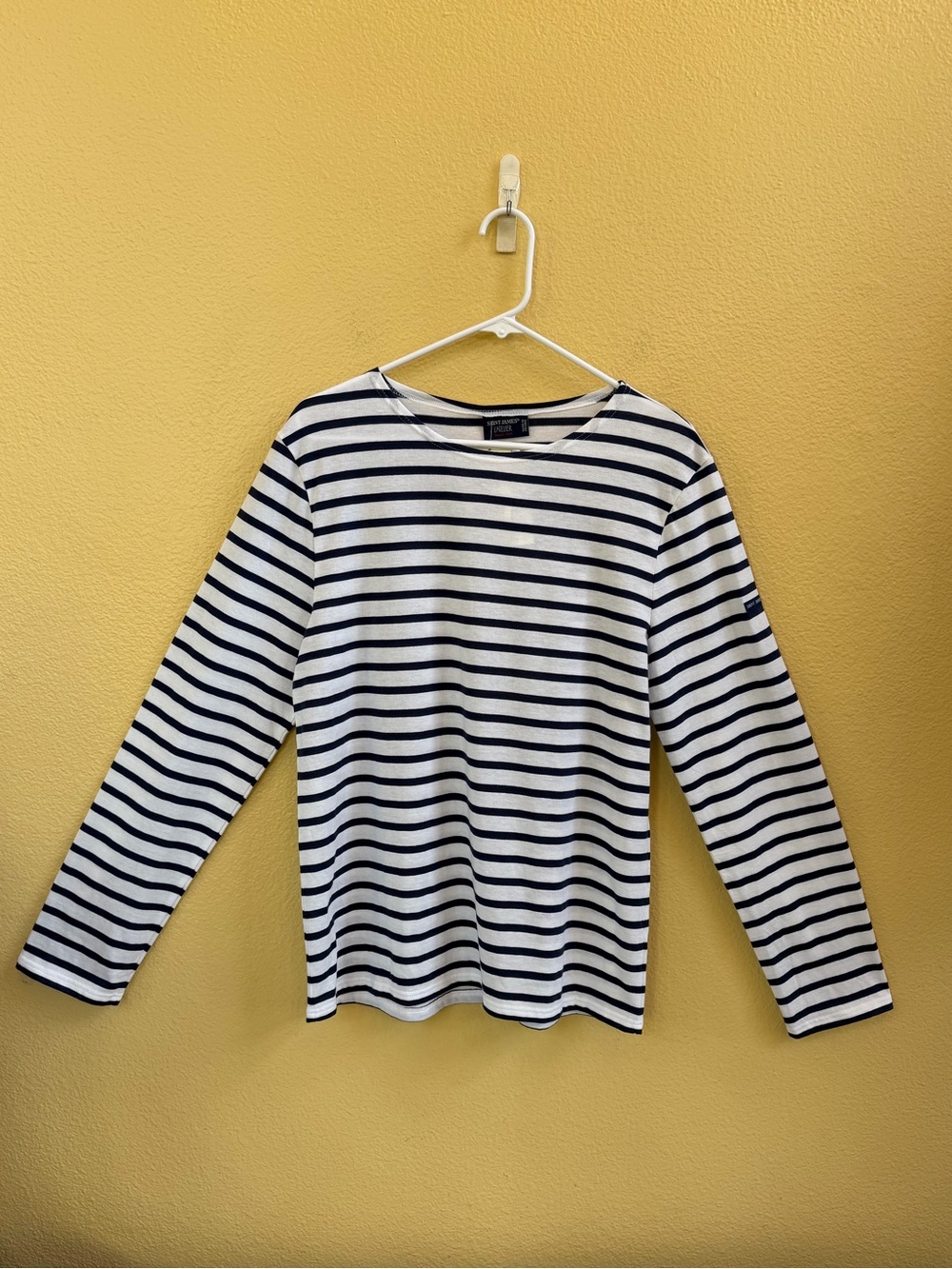 NWT! Saint James Minquiers Modern Breton Stripe Shirt Navy/White Large - Picture 6 of 10